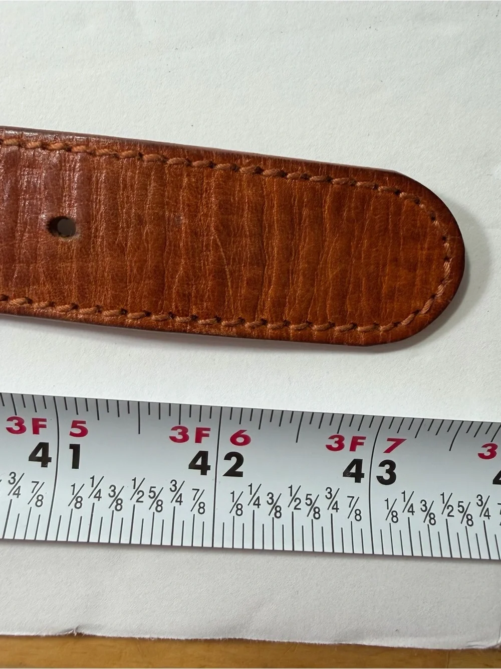 Vintage 90s Cognac Brown Leather Interlocking Puzzle Link Belt Women L /XL Boho